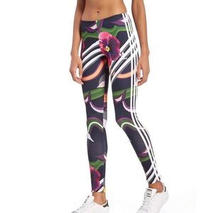 Adidas women’s floral burst pattern leggings